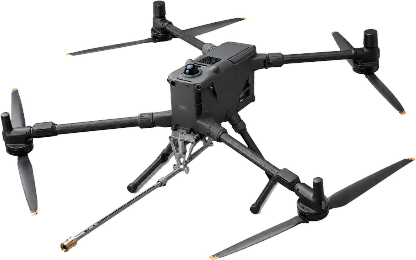Drone DJI Matrice 400 équipé de sa lance